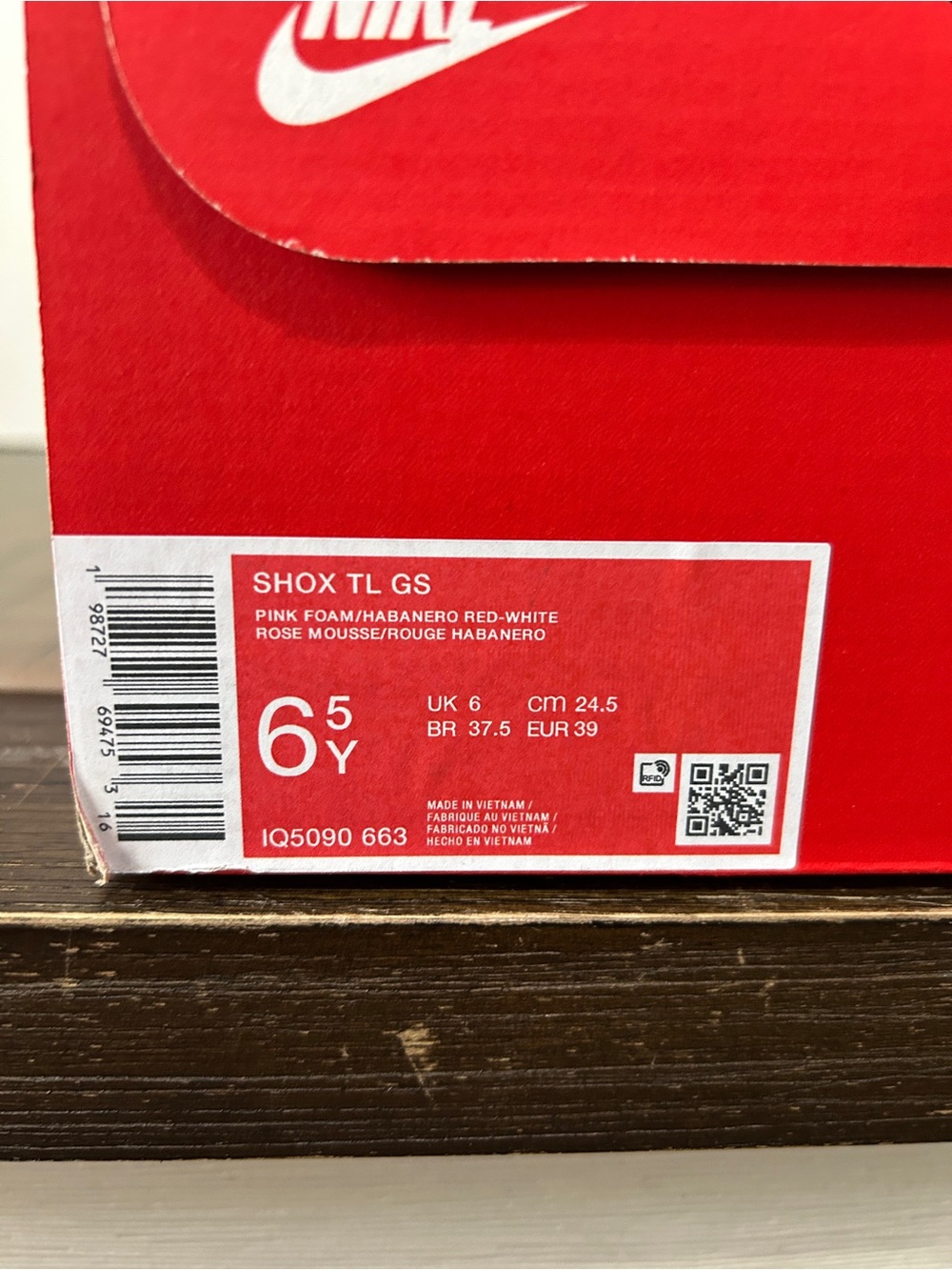 Nike Shox TL ‘Pink Foam Habanero Red’ GS - Picture 6 of 6